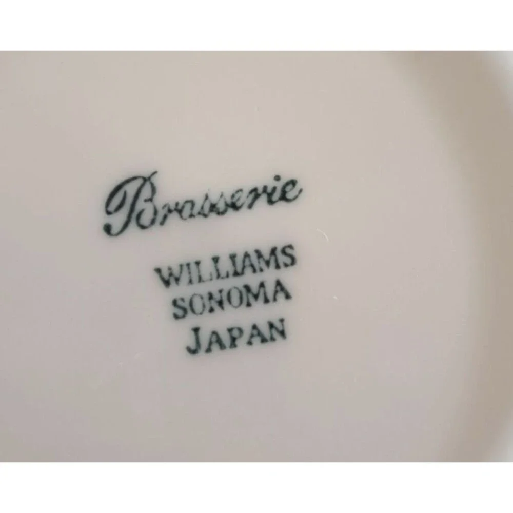 Williams Sonoma Brasserie Blue Saucers Set of 2 Navy Stripe Japan Replacements